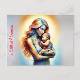 Carte Postale Scène radieuse Divine mère et enfant