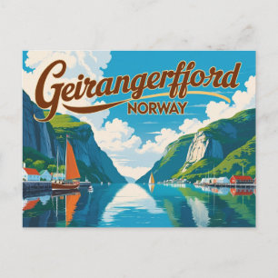 Carte Postale Scène Rétro du Geirangerfjord