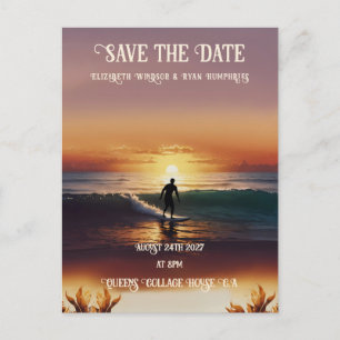 Carte Postale Scène romantique Sunset Beach avec élégance tropic