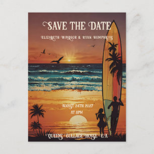 Carte Postale Scène romantique Sunset Beach avec élégance tropic