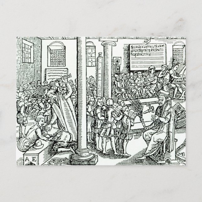 Carte Postale Scène scolaire à Tudor (Devant)