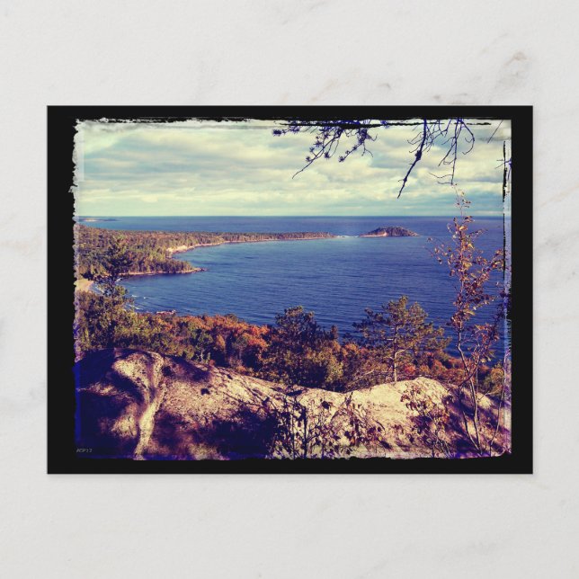 Carte Postale Scène supérieure du lac Michigan (Devant)