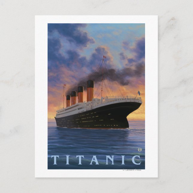 Carte Postale Scène Titanic Ligne étoile blanche (Devant)