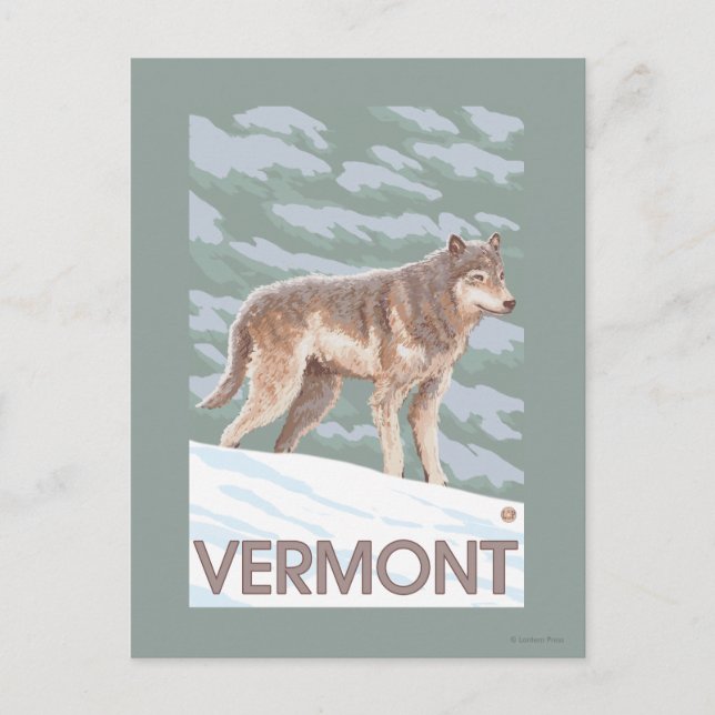 Carte Postale Scène VermontWolf (Devant)