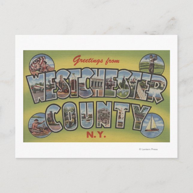 Carte Postale Scènes de grandes lettres - Comté de Westchester,  (Devant)