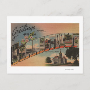 Carte Postale Scènes de grandes lettres ConnecticutConnecticut