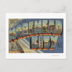 Carte Postale Scènes de grandes lettres - Morehead City, NC