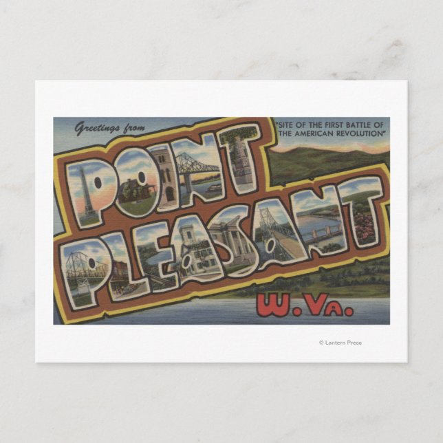 Carte Postale Scènes de grandes lettres - Plaisant à point, WV (Devant)