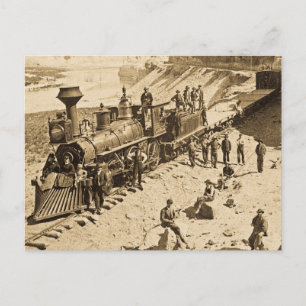 Carte Postale Scènes sur le chemin de fer Union Pacifique Sepia