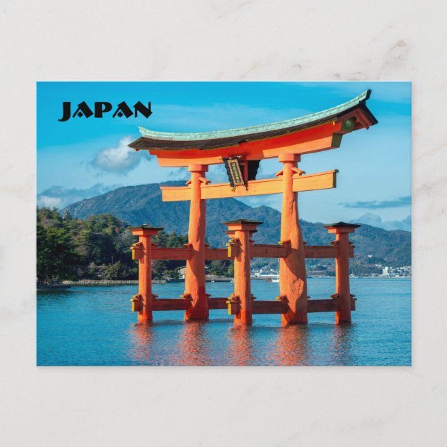 Carte Postale Scenic landscape with Japanese Torii Gate (Devant)