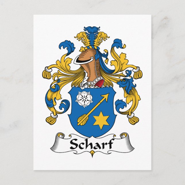 Carte Postale Scharf Family Crest (Devant)