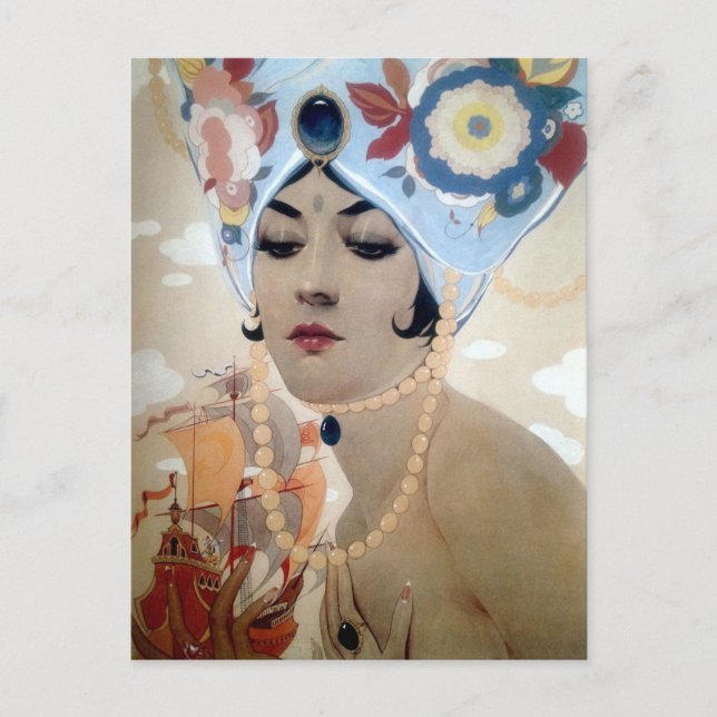 Carte Postale Scheherazade par Alberto Vargas (1921) (Devant)