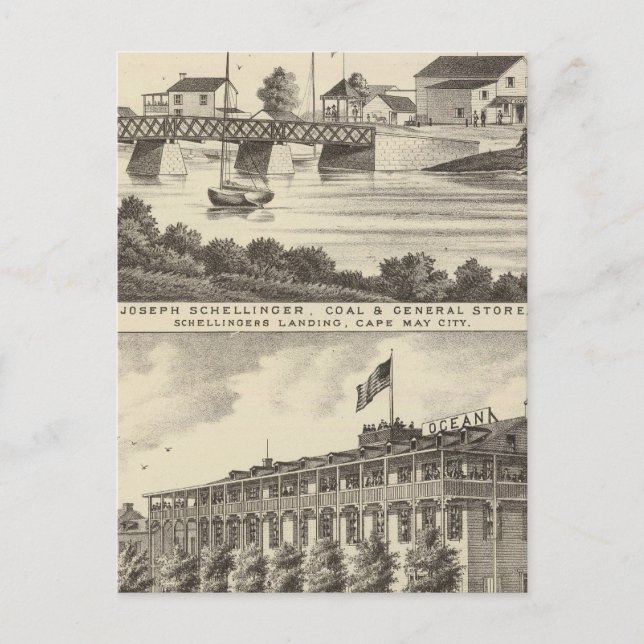 Carte Postale Schellinger Store et Ocean House (Devant)