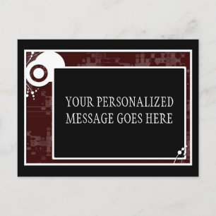 Carte Postale schéma de bloc maroon