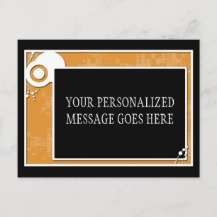 Carte Postale schéma de bloc orange