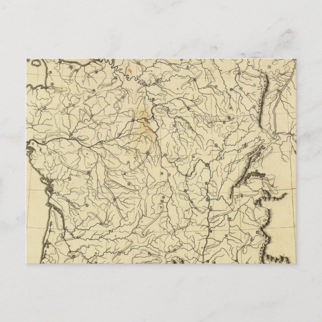 Carte Postale Schéma de la France (Devant)