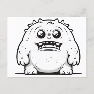 Carte Postale Schéma de monstre Petit