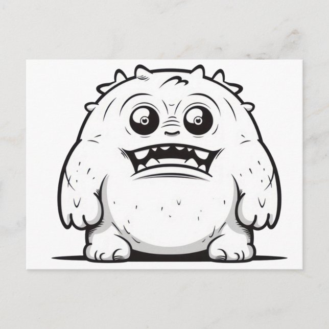 Carte Postale Schéma de monstre Petit (Devant)