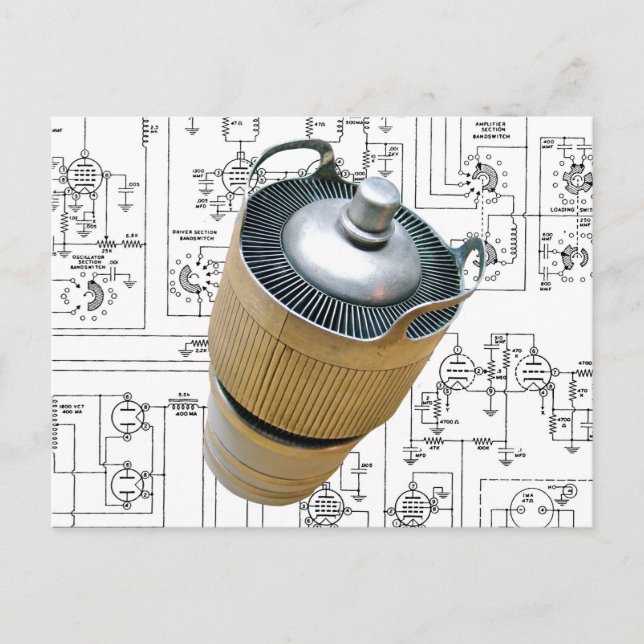 Carte Postale Schéma du tube de transmission en céramique (Devant)