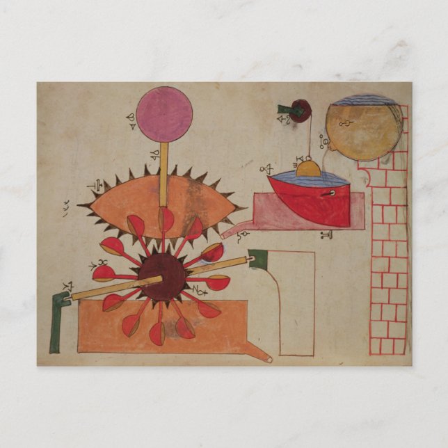 Carte Postale Schéma d'un système de pompage de l'eau dans un (Devant)