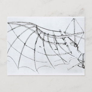 Carte Postale Schéma d'une aile mécanique