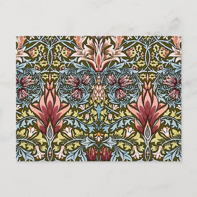 Carte Postale Schéma floral William Morris Snakeshead (Devant)