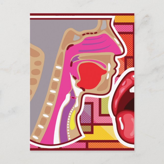 Carte Postale Schéma Throat n Nose Abstrait (Devant)