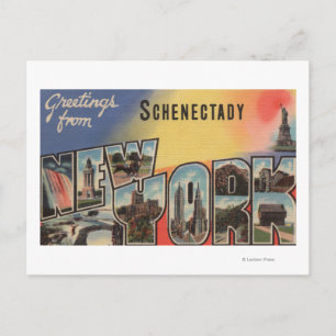 Carte Postale Schenectady, New York - Scènes de grandes lettres