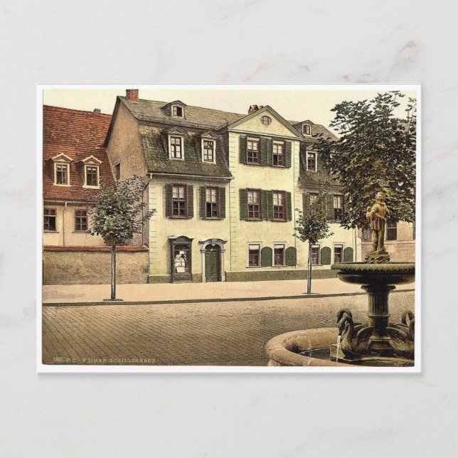 Carte Postale Schiller's House, Weimar, Thuringe, Allemagne rare (Devant)