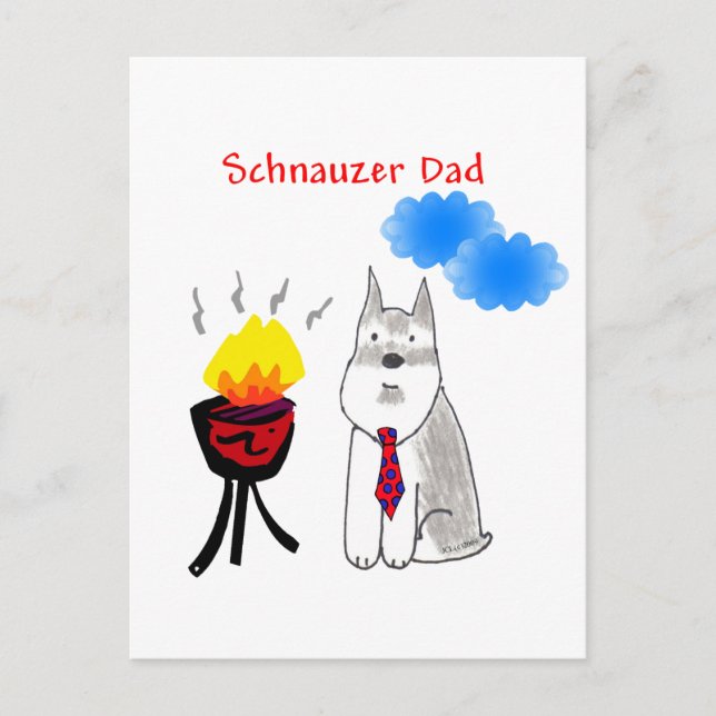 Carte postale Schnauzer Dad (Devant)