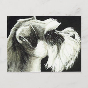 Carte postale "Schnauzer Dog Art"