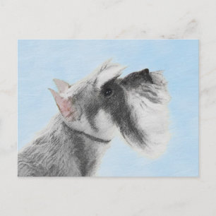 Carte Postale Schnauzer (Giant, Standard) Peinture - Chien Art
