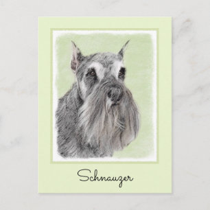 Carte Postale Schnauzer (Giant, Standard) Peinture - Chien Art