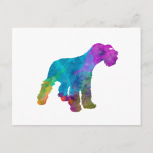 Carte Postale Schnauzer miniature en aquarelle