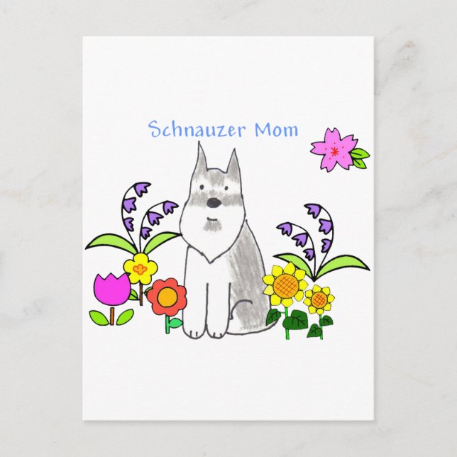 Carte postale Schnauzer Mom (Devant)