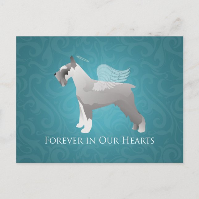Carte Postale Schnauzer Pet Memorial Design (Devant)