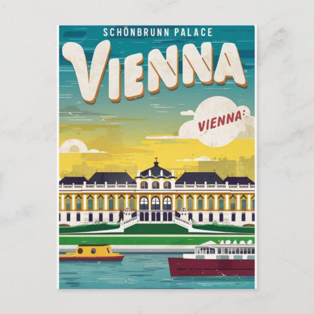 Carte Postale schönbrunn palais vienna vintage (Devant)