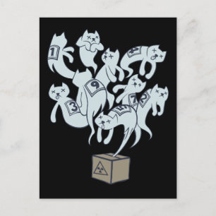 Carte Postale Schrödinger Cat 9 Vies