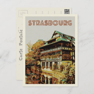 Carte Postale SchStrasbourg, illustration typique de la maison F