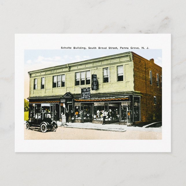 Carte Postale Schultz Building, Penns Grove, New Jersey (Devant)
