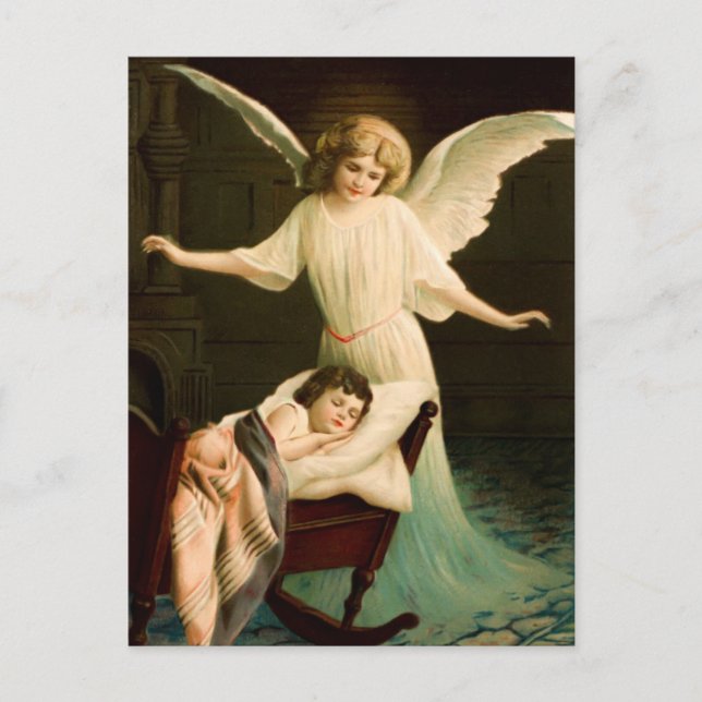 Carte Postale Schutzengel und schlafende Kind (Devant)