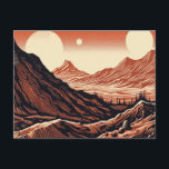 Carte Postale Sciage de paysage SF Mars 4<br><div class="desc">Découvrez l'attrait céleste du paysage martien qui a pris vie grâce à l'art intemporel de la conception de bois japonais. Cette pièce unique allie l'artisanat traditionnel à l'inspiration cosmique, capturant la grandeur de Mars. C’est plus qu’un simple design, c’est un voyage dans le cosmos, une fusion de l’art et de...</div>
