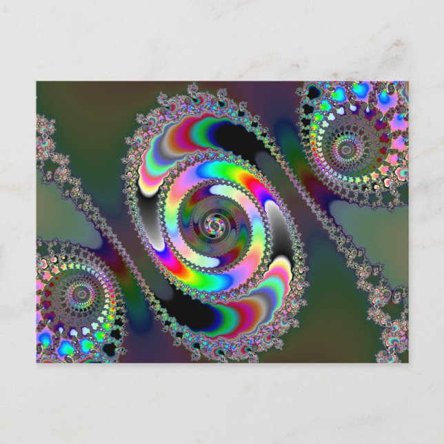 Carte Postale scie à chaîne - fractale (Devant)