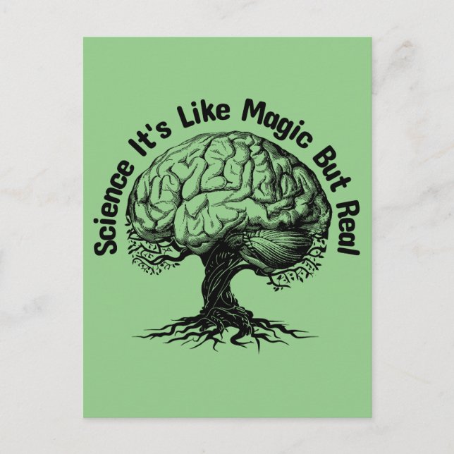 Carte Postale science c'est comme de la magie mais vrai (Devant)