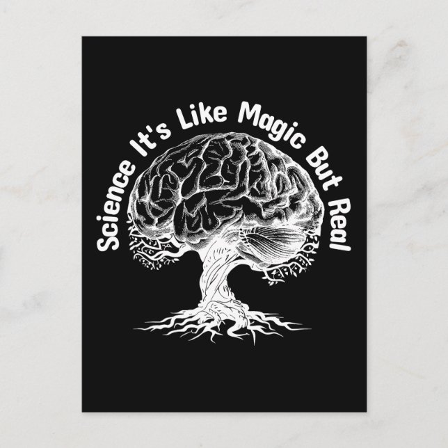 Carte Postale science c'est comme de la magie mais vrai (Devant)