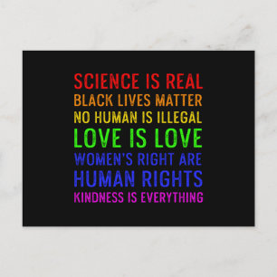 Carte Postale Science Droits de l'Homme Amour Gentillesse Fierté