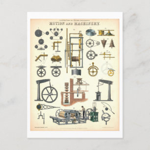Carte Postale Science éducative vintage "Motion and Machinery"