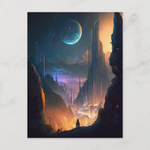 Carte postale Science Fiction Futuriste Ville