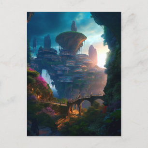 Carte Postale Science Fiction Ville Paysage Sci Fi