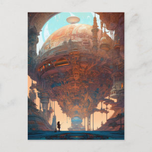 Carte Postale Science Fiction Ville Paysage Sci Fi